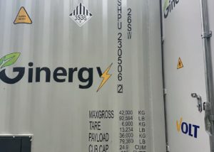Ginergy-branded BESS container for the Kyoto Japan 4MW/16MWh grid project with EMS